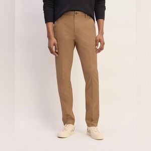 Everlane Men's Relaxed Taper Air Chino Khaki Pant‎ Organic Cotton Tan NEW 32x32